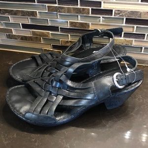 Born Black Leather Sandals